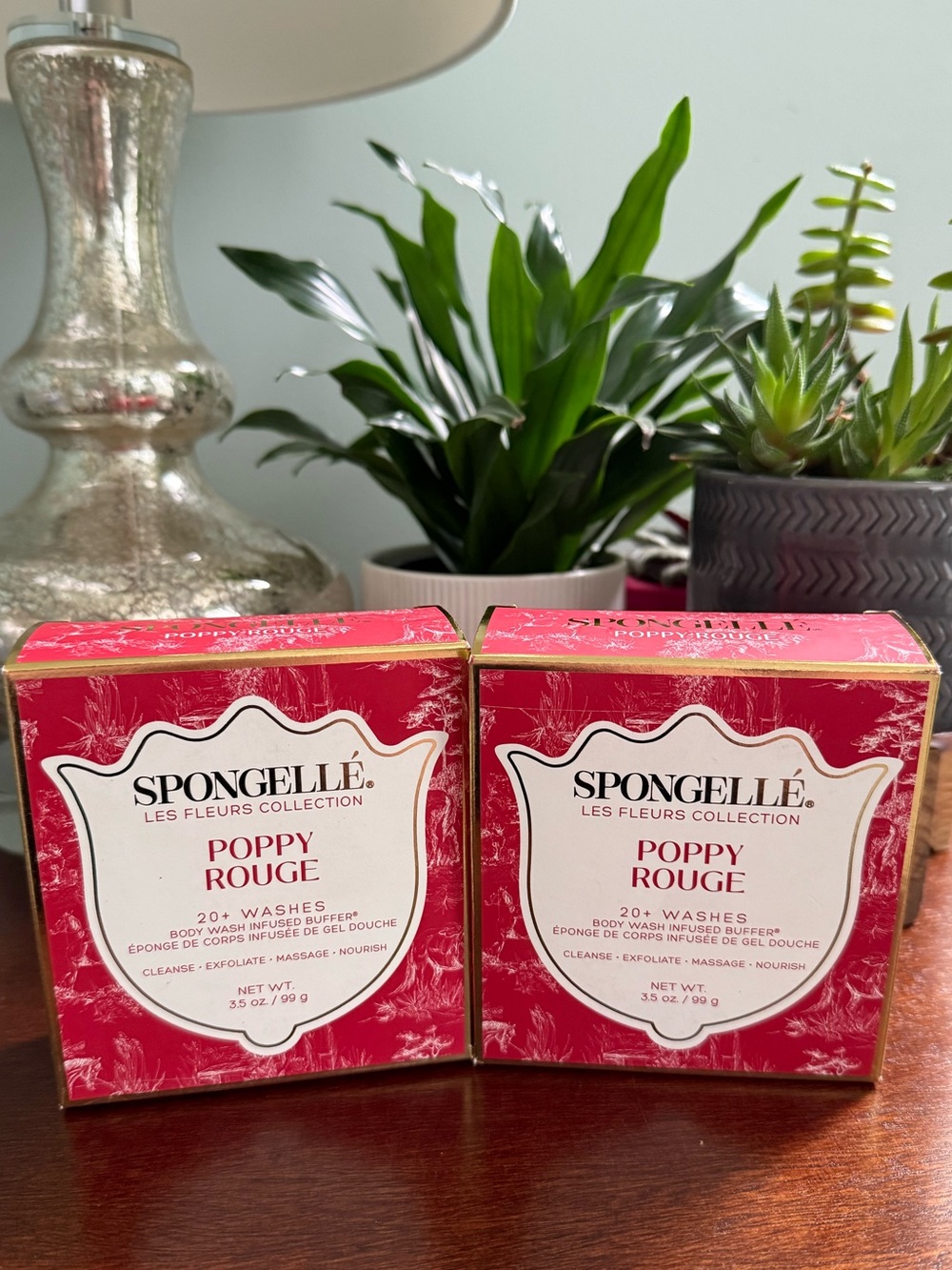 Spongelle Buffer POPPY ROUGE 20+ washes (x2) NEW IN BOX
